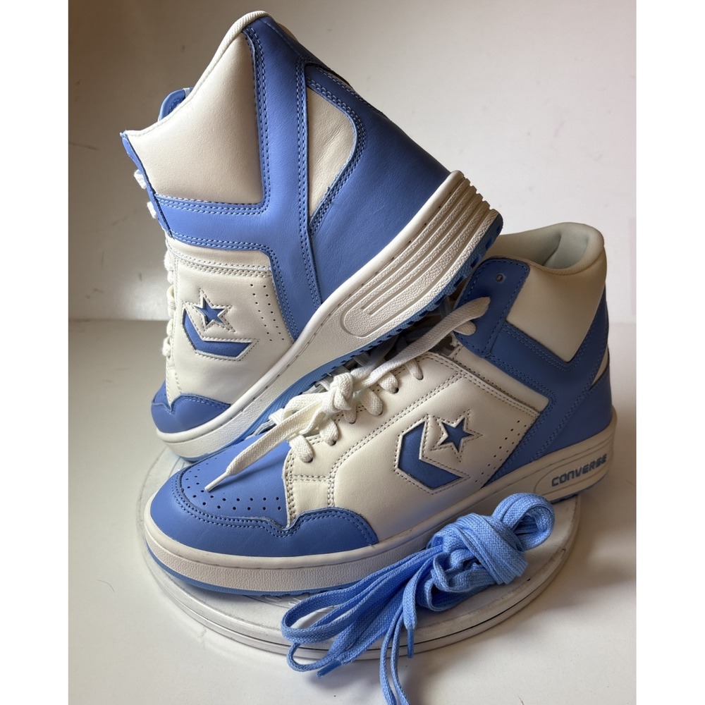 Rare! Men's 11.5 Converse Weapon A10597C Hi-Tops 'Carolina Blue' New (M3)